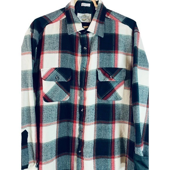 Northwest Territory Plaid Collared Long Sleeve Button Down Shirt Black Size XL - Picture 2 of 8